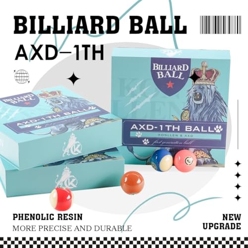KONLLEN Billiard Balls Set 2-1/4" Regulation Size Tournament Pool Balls Set Pool Table Accessories
