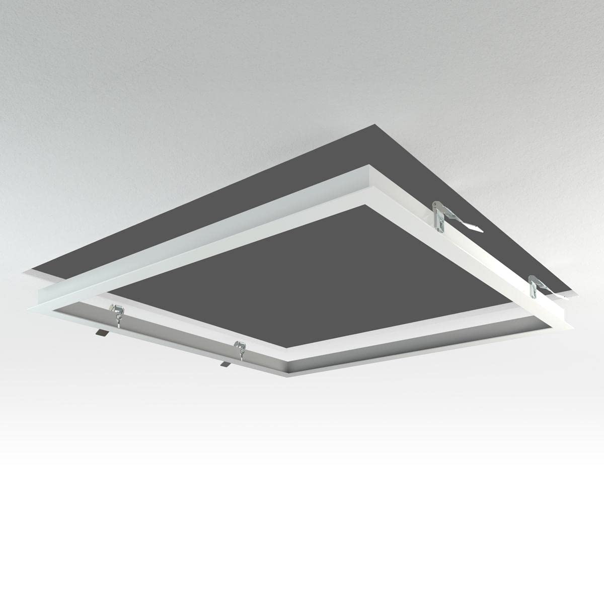 LongLife LED Panel Einbaurahmen 62x62cm weiß Deckeneinbau Montagerahmen für Rigipskartondecke