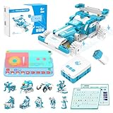 WhalesBot D1 プログラミングロボット 6歳以上向け 21-in-1 おもちゃ キット ブロック 知育玩具 STEM教育 男の子 女の子 コーディング コード 組み立てロボット 工作キット 3Dアプリ日本語ガイド 人気 誕生日プレゼント ギフト 1年メーカー保証 6/7/8/9/11/12歳向け