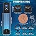 Electric Penis Pump, Adult Sex Toys Dick Enlarger for Men Erection, Air Water Extender with 4 Training Pressure and 3 Suction Modes, Automatic Male Masturbator with Penis Rings and Mini Pocket Pussy