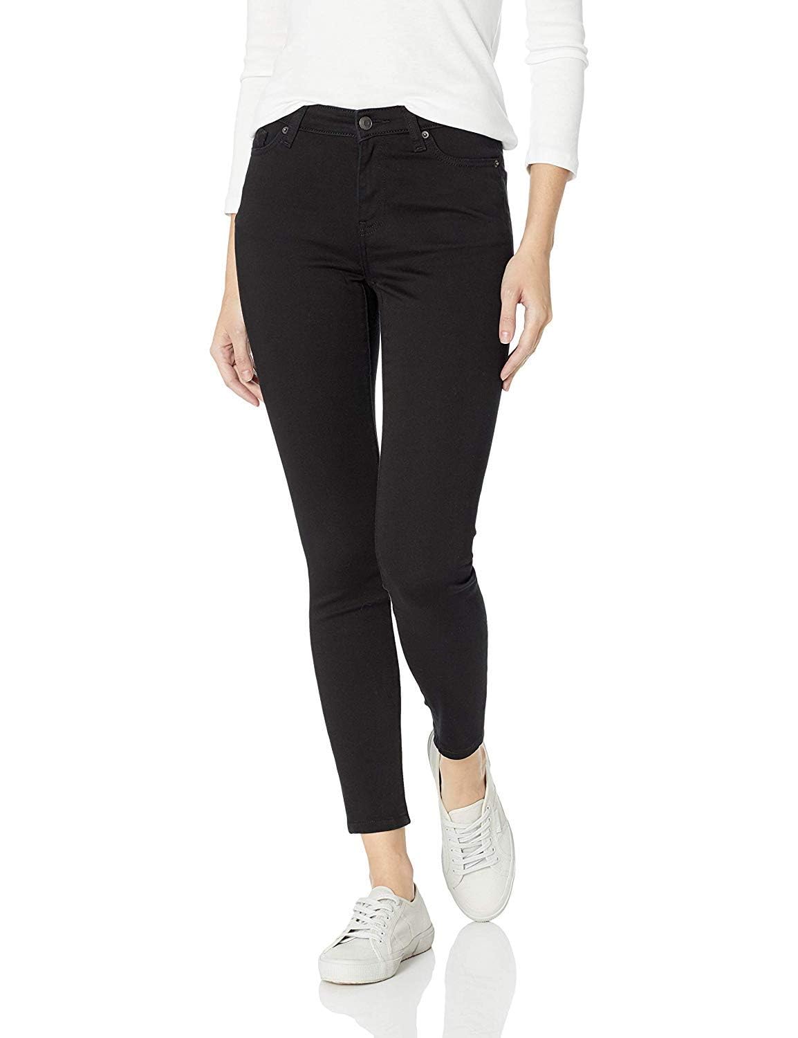 Amazon Essentials Jeans Skinny Elasticizzati a Vita Media - Colori Fuori Produzione Donna
