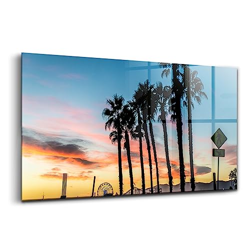 Peinture décoration murale verre durable 100x50cm tableau wallart salon