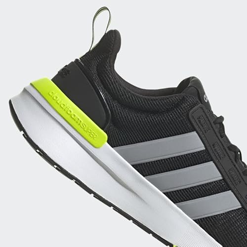 adidas Tênis de corrida masculino Racer Tr21, Núcleo preto/amarelo solar/branco, 7