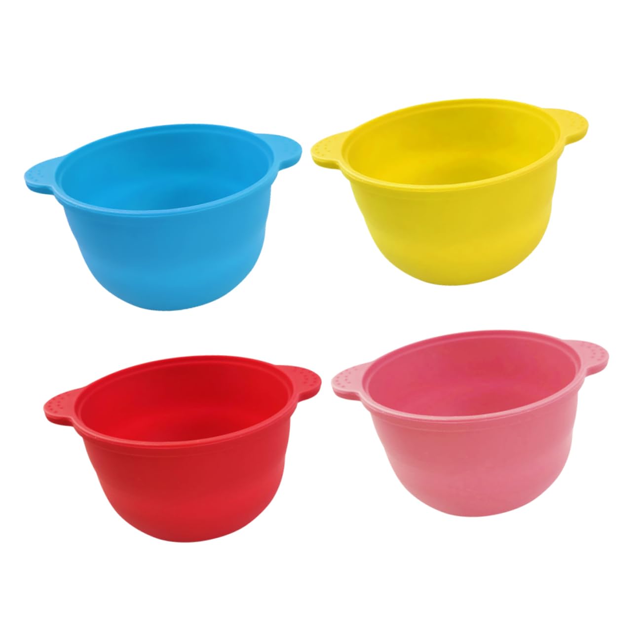NOLITOY 4pcs Silicone Wax Melting Pot Foldable Non-stick Wax Bowls for Hair Removal Home Salon Use - and Accessories Red Yellow
