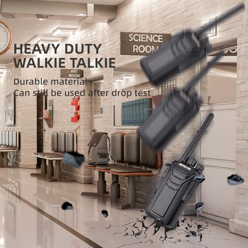 Retevis RT27 Walkie Talkies for Adults, Heavy Duty Two Way Radios, VOX Hands Free, Local Alarm, Rugged 2 Way Radio (6 Pack) with Six-Way Charger, for School Construction Site Manufacturing Restaurant - Image 5