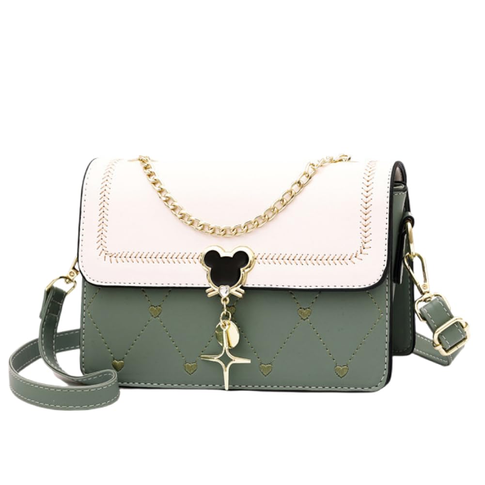 Jopchunm Womens Top Handle Satchel Heart Embroidered Quilted Purses Designer Handbags Small Crossbody Bags