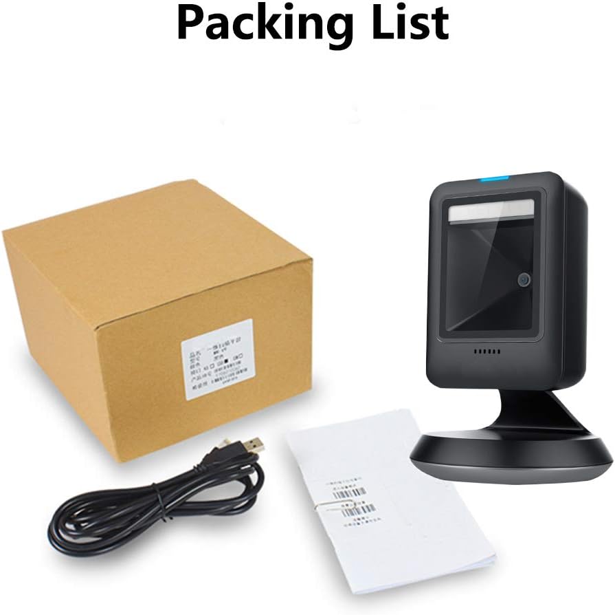 BQ-702 Desktop Barcode QR Code Reader,Mobile Phone Screen 1D/2D Codes Scanning,USB Directly Use in Supermarket Retails Stores