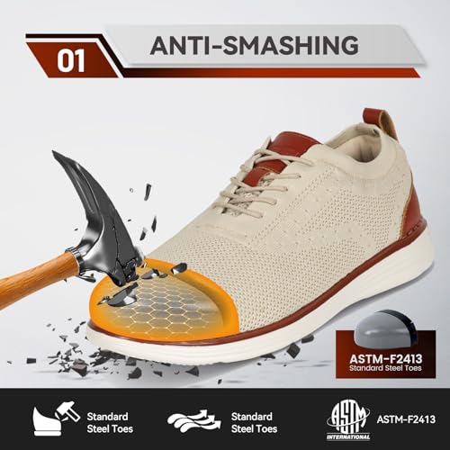 Image of Steel Toe Shoes for Men Lightweight Safety Tennis Shoes Work Sneakers
