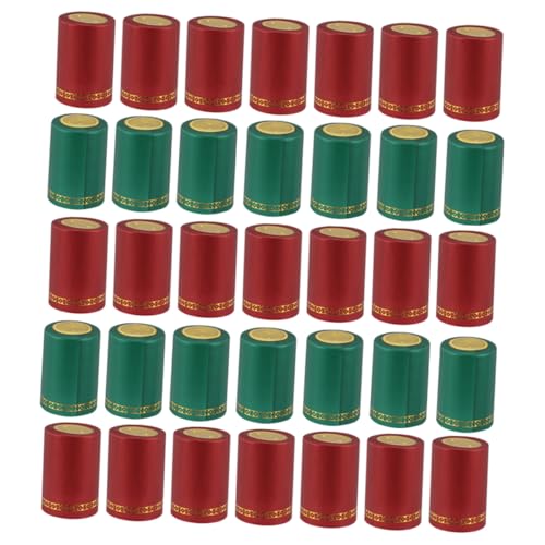 Levemolo 100pcs Heat Shrink Capsules for Wine Bottles Decorative Wine Bottle Caps Heat Shrink Machine