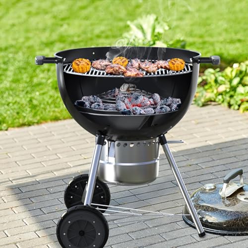 Onlyfire BBQ Holzkohlekörbe für Weber 57 cm Kugelgrills und Andere Holzkohlengrills ähnlicher Größe, Kohlekorb, Holzkohle Briquette Fuel Halter, Direktes und Indirektes Grillen