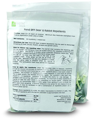 Fend Off ADR-50 Ready Deer And Rabbit Repellent Plant Clips, 50 Pack,
