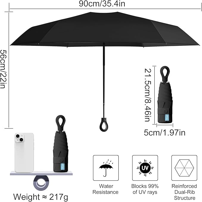 Image of Umbrella for Women | Umbrellas for Men | UV Coated 3 Fold Umbrella for Rain with Auto Open and Close Small Printed Folding Travel-Foldable Windshield
