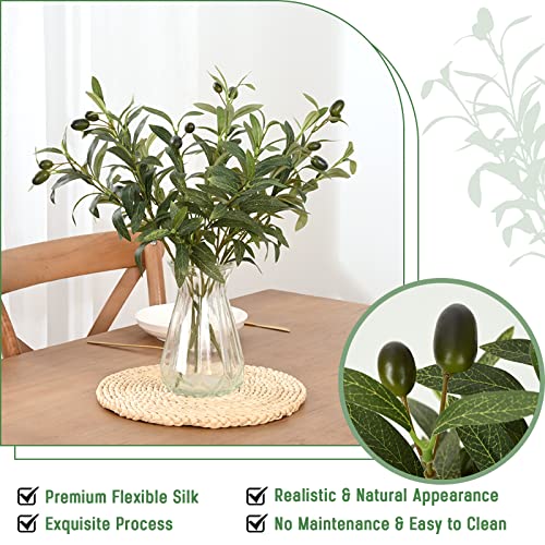Waipfaru Faux Olive Branches For Vases, Olive Tree Branches With Lifelike Olives, Artificial Greenery Stems Decor For Centerpieces Floral Arrangements Vases (3Pcs, 18 Inch) #TOP3