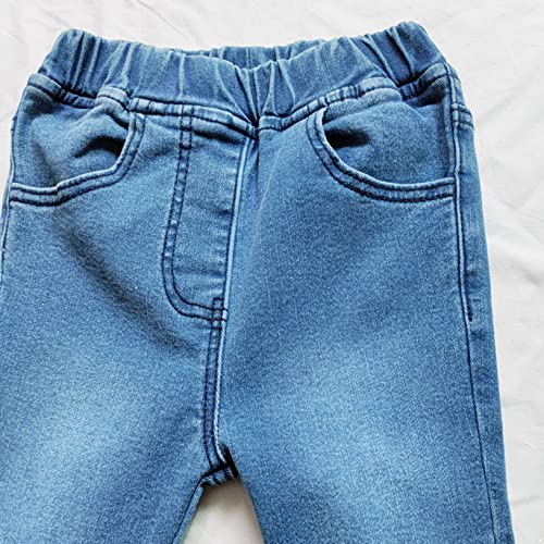 Acsuss Toddler Baby Girls Vintage Bell-Bottoms Denim Jeans Infant Trousers Flare Pants Leggings Blue A 18-24 Months #TOP3
