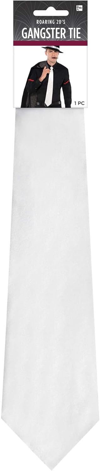 amscan Classic Gangster Necktie Costume Accessory - 29", White - 1 Pc. : Clothing, Shoes & Jewelry