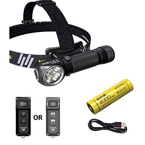 Value Bundle: Nitecore HC35 Rechargeable LED Headlamp - 2700 Lumen - 1x21700 battery