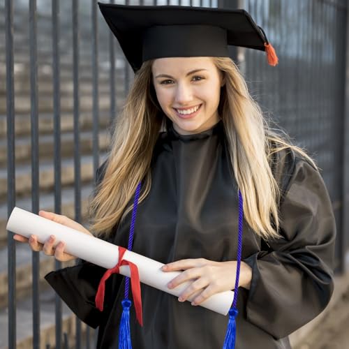 Image of Graduation Honor Cords Royal Blue Yarn Cords with Tassels for Graduation Students