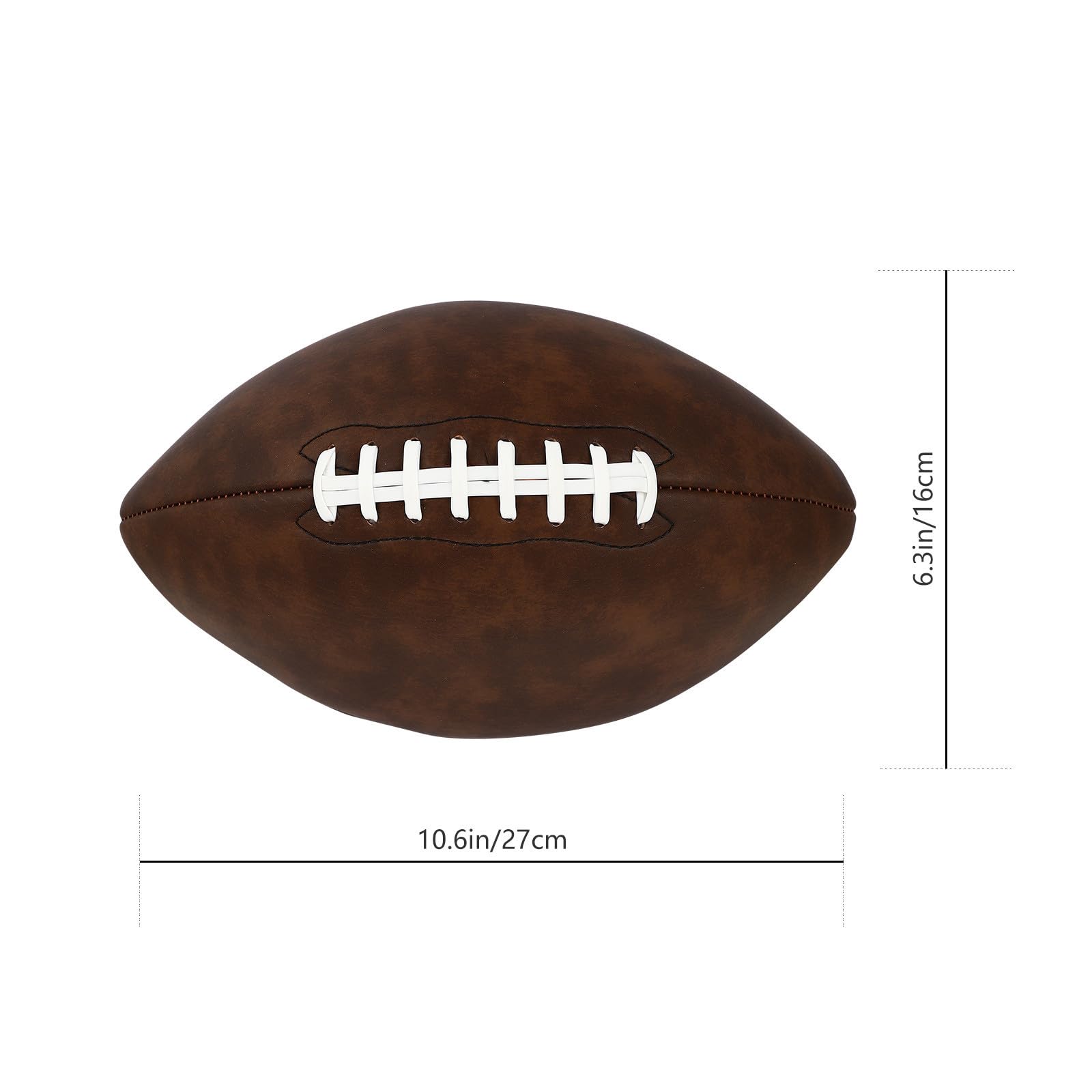 GALPADA Ballon de Rugby Américain Blanc en PU Élasticité et Toucher Agréable pour Entraînement et Compétition Adultes et Adolescents