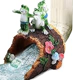 Ajure Downspout Extensions for Autumn Garden Decorative Statue, Resin Gutter Guards for Splash Block, Frogs Outdoor Fall Decor Rain Water Downspout Drainage Pipe Diverter, Christmas Extender Covers.