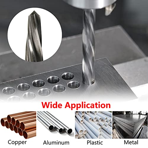 Saipe 5/8" Spiral Flute Reamer With 1/2 Inch Shank, M2 Hss Bridge/Construction Reamer Taper Chucking Reamer Drill Bit Car/Maintenance Reamer For Steel, Alloy, Aluminum, Copper, Plastic #TOP5