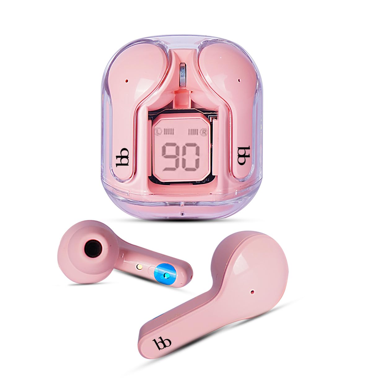 bugbox Ultrapods TWS Smart Earbuds | BT v5.3 | 13MM HiFi Bass Effect | LED Power Display & Smart Touch Control | Noise Cancellation | Fast Charging | Compatible with All Android & iOS Devices | Pink (B0CW18LPR3) Amazon Price History, Amazon Price Tracker