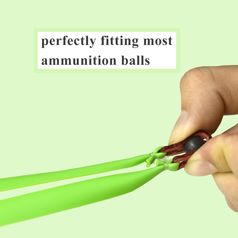 Runzkzy 10 Pieces Catapult Bands Slingshot Flat Rubber Band 0.75mm/1mm/1.2mm Thickness Slingshot Replacement Bands Slingshot Bands Flat Hunting Shooting Catapult Elastic Bungee (1.0mm-green) - Image 4