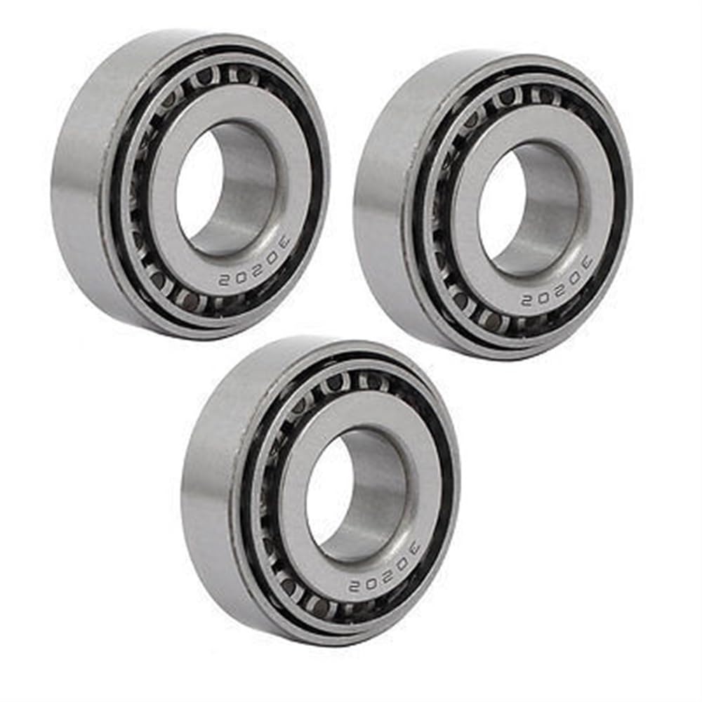 WTEPNQQDI 30202 Single Deep Groove Ball Bearings Silver Tone 35mmx15mmx12mm 3pcs