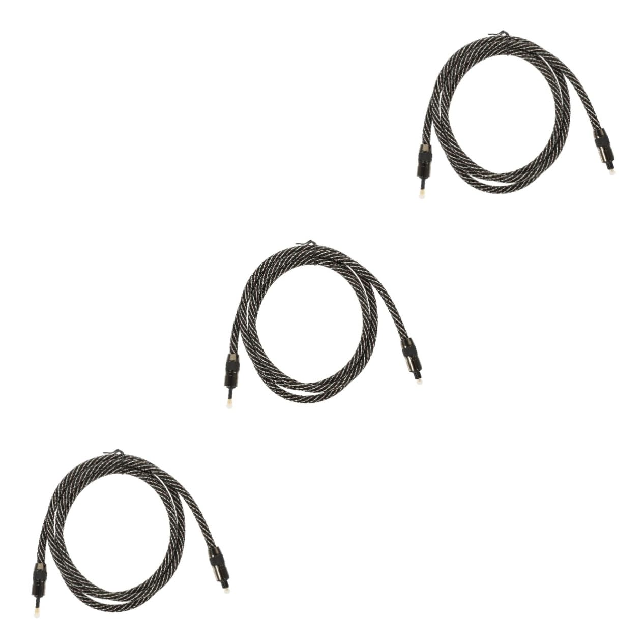 HOMSFOU 3pezzi Cavo Ottico Audio Fibra Connettore Maschio Maschio Compatibile Con Amplificatori e Home Theater Trasmissione Digitale Affidabile Design Flessibile e Resistente