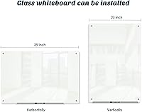 Vista 95 de J&J worldwide Glass Whiteboard Yearly Calendar - 35" X 47" Large Wall Whitrboard - White Board Dry Erase Planner for Wall Home, School, Office