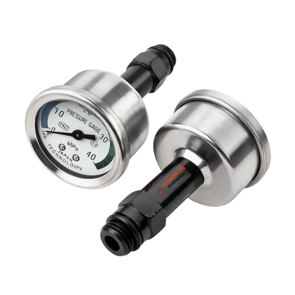 HYDRO Pressure Gauge 0–40 MPa (0–400 Bar) Bottom Mount Pressure Meter | Heavy Duty Stainless Steel Dial |High Accuracy Pressure Gauge for Pressure Washer, Water Pump,Hydraulic & Industrial Application-image-48