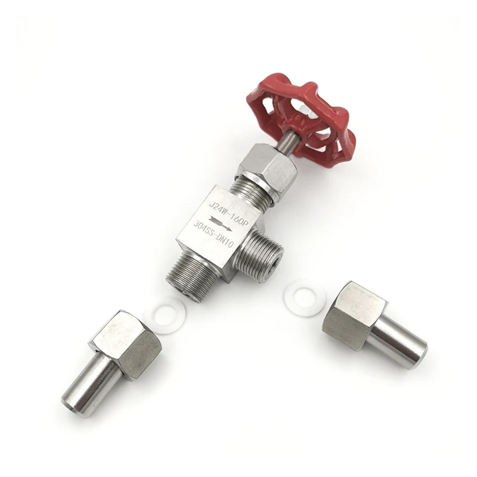LEOTNNDQ DN6 DN10 DN15 Stainless Steel Welded Angle Needle Valve J24W-160P Weld Needle Valves Globe Valves(DN10 OD14mm)
