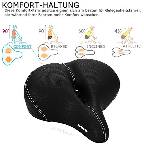DAWAY C30, comoda sella per bicicletta oversize