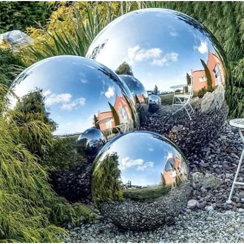 PaMeer Set of 3 Stainless Steel Gazing Balls Cover