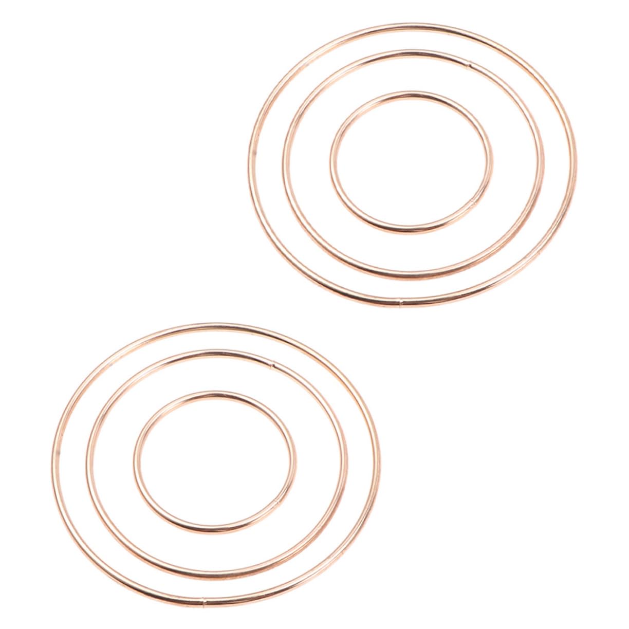 6Pcs Metal Floral Hoops Dream Catcher Rings DIY Wreath Frames Macrame Rings for Crafts Elegant for Wind Chimes and Garlands