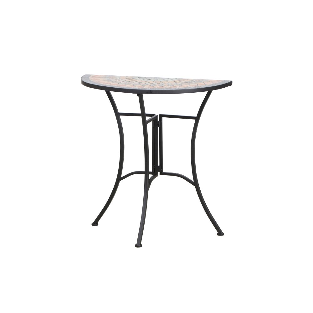 Table d'Appoint MWH Prato Design Industriel Acier Noir Pur