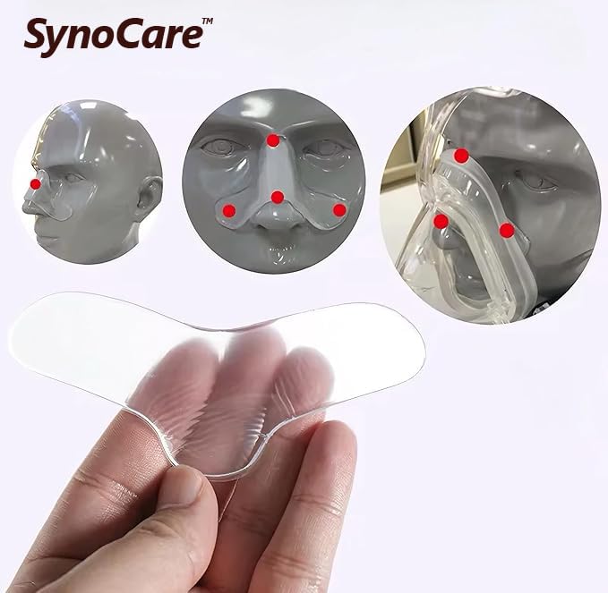 Synocare cpap nasal pad (pack of 4 packs), soft nose gel pads for CPAP masks, prevention of leakage, adaptable and trim-to-size, sleep apnea therapy again Synocare cpap nasal pad (pack of 4 packs), soft nose gel pads for CPAP masks, prevention of leakage, adaptable and trim-to-size, sleep apnea therapy again