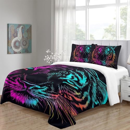 Ensemble de literie tigre imprimé 3D avec microfibre douce - 5