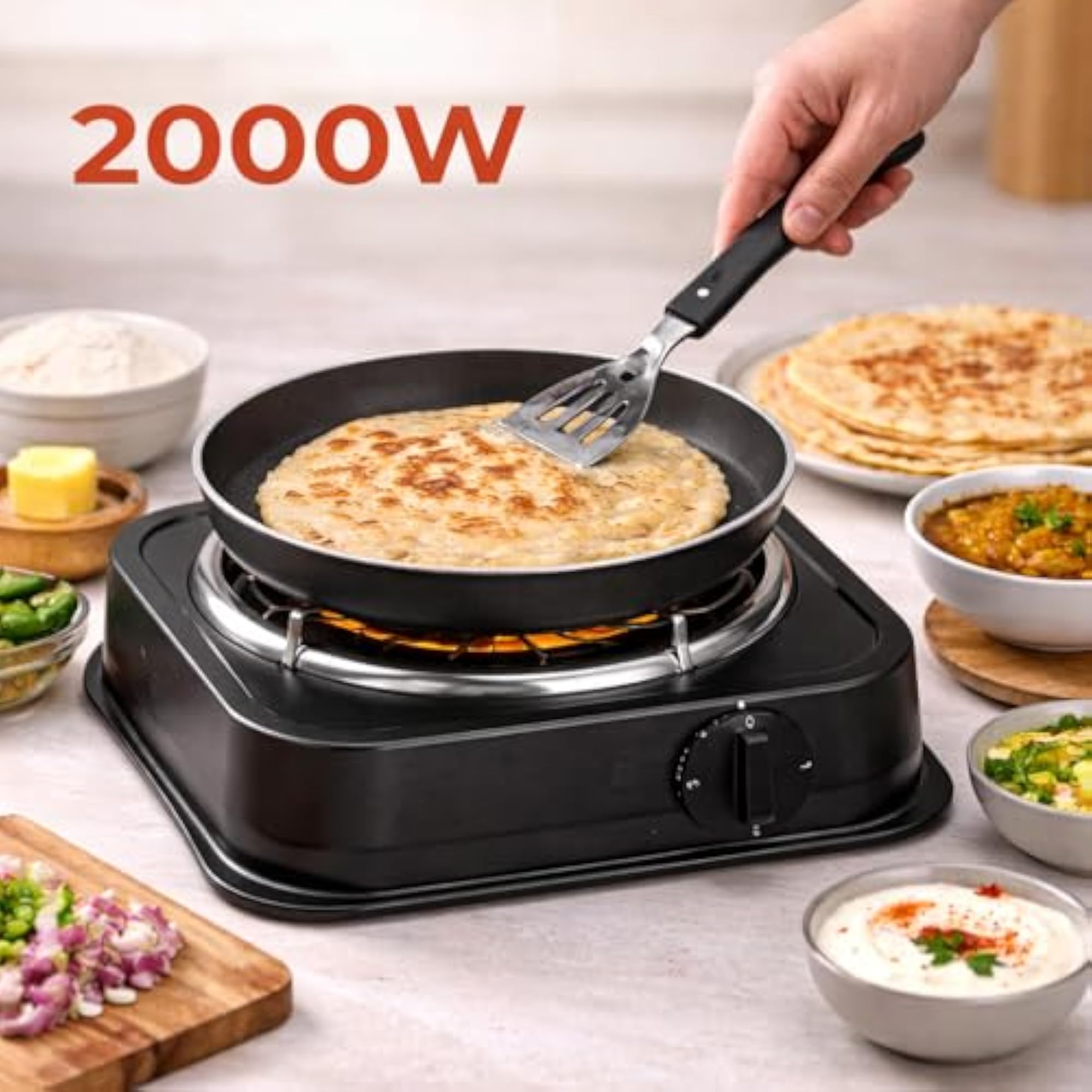 2000W Mini Electric Stove, Portable Hot Plate