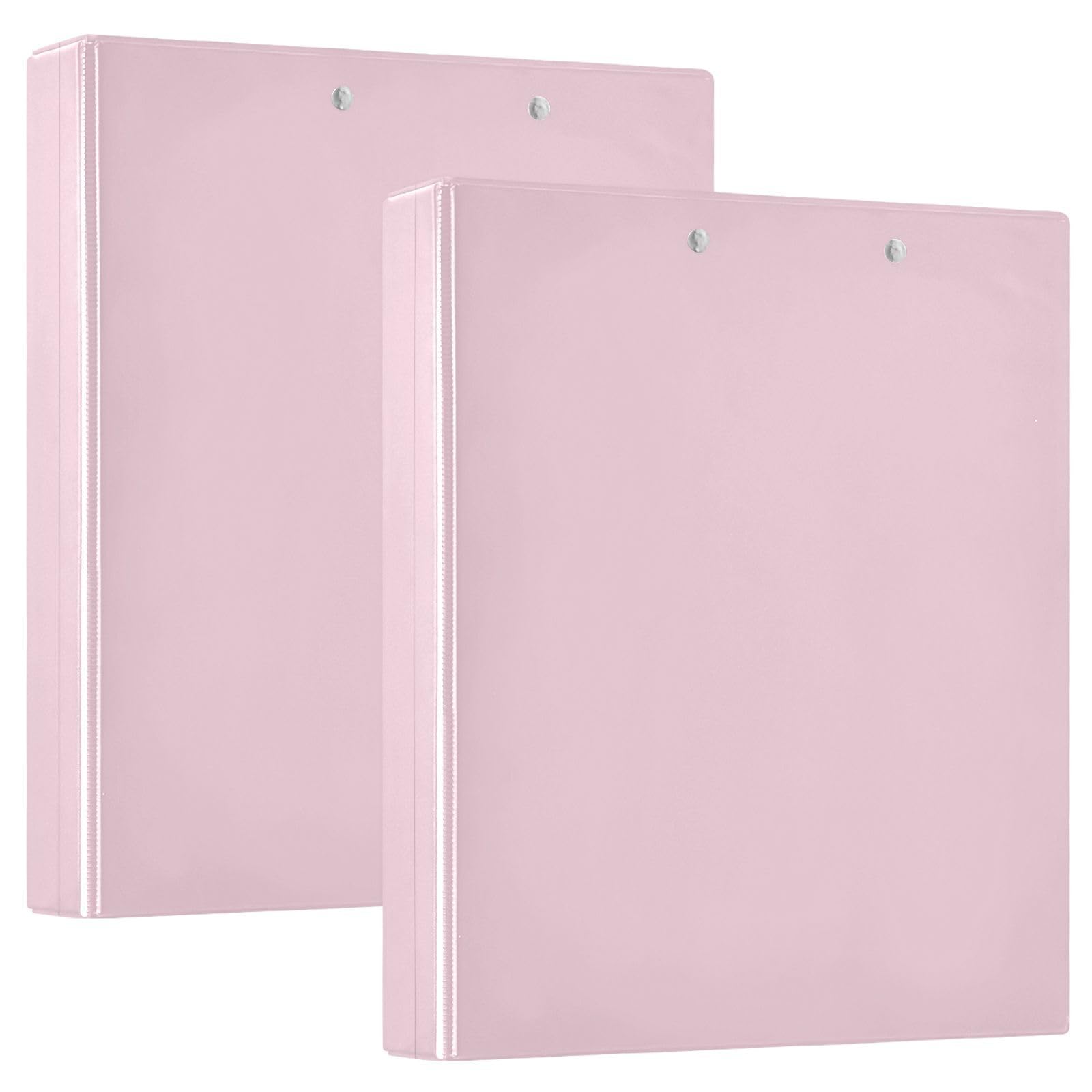 Raccoglitore a 3 anelli stampato, raccoglitore ad anelli a D con tasche, raccoglitore decorativo per scuola, università o ufficio, rosa carino, taglia unica ex2