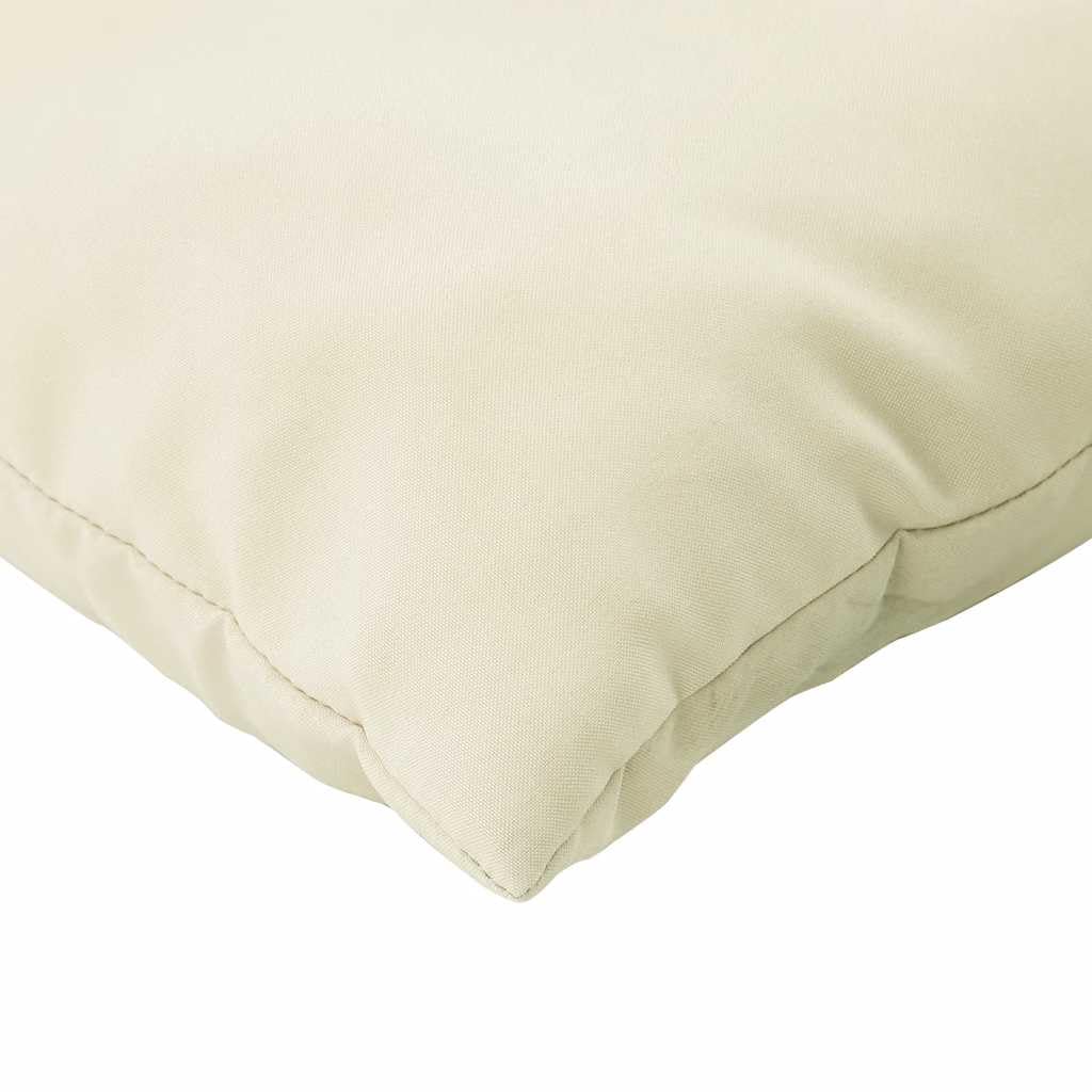 vidaXL Cojines para Palés 2 uds, Almohadas de Asiento Respaldo, Almohadillas de Silla Sofá, Decoraciones para Jardín, Tela Oxford Blanco Crema