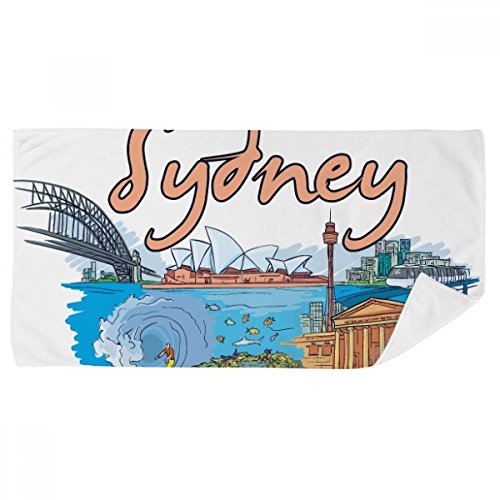 Serviette de bain douce Sydney Opéra multicolore 35x70cm toilette - 2