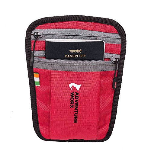adventure worx Go-X Visa Travel Neck Pouch/Passport Holder | Go-X Visa Travel Pouch | Stylish Passport Pouch | Premium Passport Holder for International Travel | Available in Red-picture-29