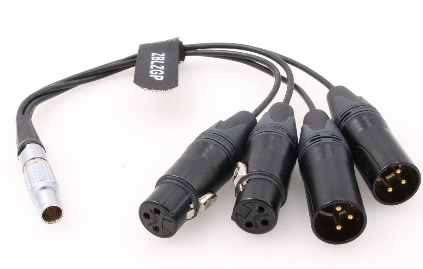 ZBLZGP Audio Breakout Input Output Cable 10 Pin Male to 4 XLR for Atomos Shogun Inferno Monitor Recorder (Straight Cable) - Image 4