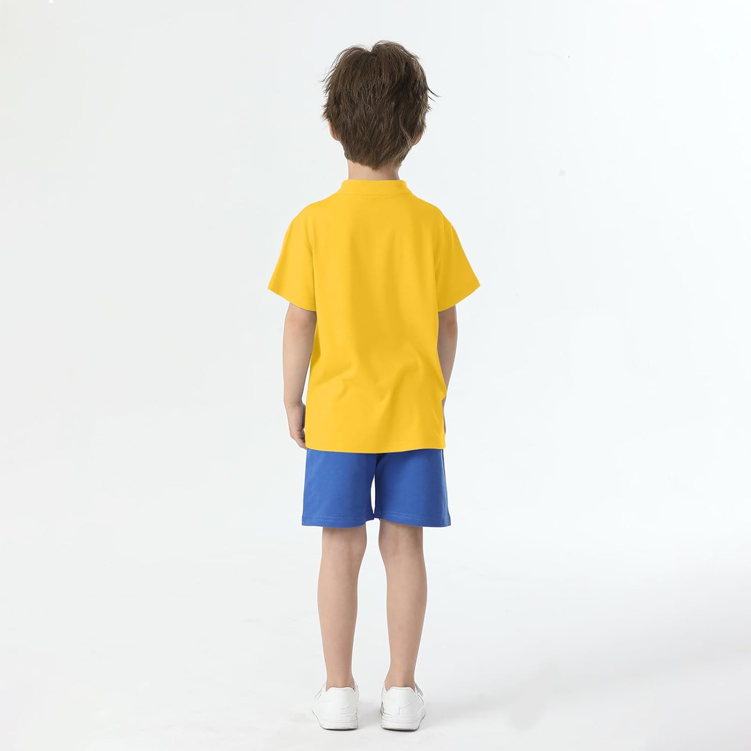 Phedrew Boys Short Sleeve Henley Shirt Kids Button Up T-Shirts Casual Summer Solid Tees for 5-14 Years - Image 6