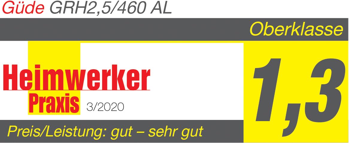 Güde GRH 2,5/460AL Rangierwagenheber 2,5 Tonnen Hubkraft 11 cm Lastteller-Durchmesser 46,5 cm Hubhöhe Doppelzylinder Stahl Aluminium