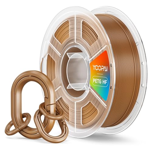 PETG HF Peanut Brown 30-600mm/s Rapid Printing | Low Stringing High Toughness Odorless Smooth Flow 1KG (2.2lbs) High Speed 3D Printer Filament 1.75mm