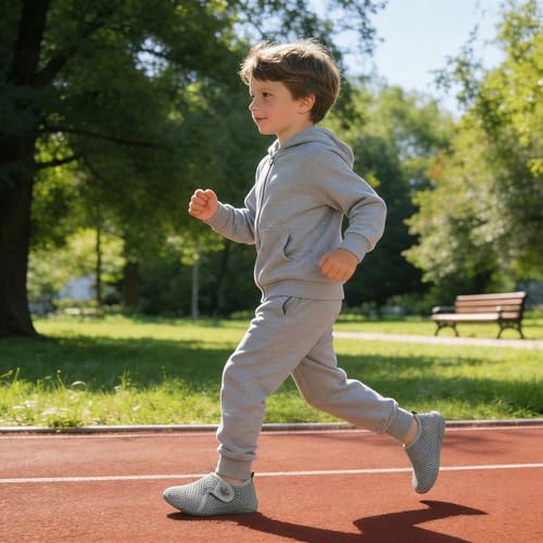 Image of FEETCITY Toddler Walking Shoes Slip On Toddler Shoes Boys Girls Kids Sports Sneakers Casual School Shoes Barefoot Shoes