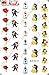Beauty and the Beast V3 clear waterslide nail art decals (Tattoo). Set of 35.