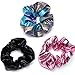 ACCGLORY Shiny Scrunchies Metallic Hair Bands Elastic Hair Ties Set Glitter Ponytail Holder Soft Scrunchy for Women(Hair Scrunchies Set 2)