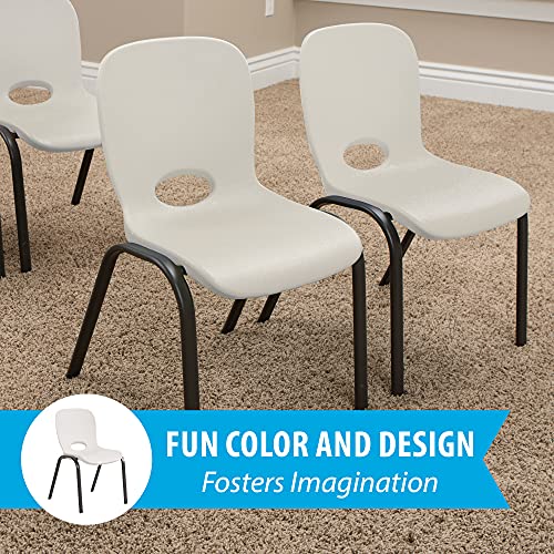 Lifetime Kids Stacking Chair (13 Pack), Almond #TOP1